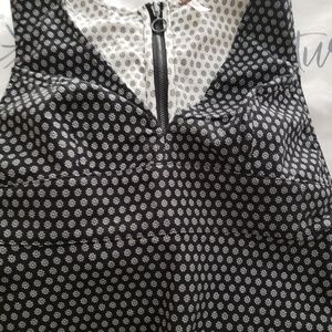 FREE PEOPLE black and white short tank